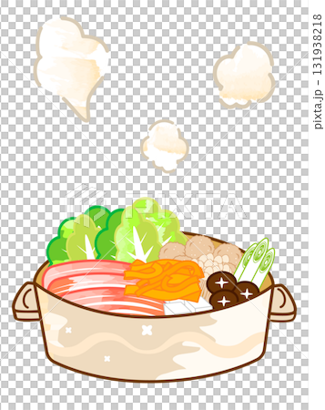ほかほかの湯気が出ている鍋料理 ほかほかの湯気が出ている鍋料理 131938218