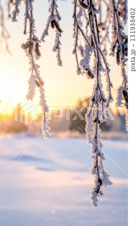 Snow-Covered Branch 131938402