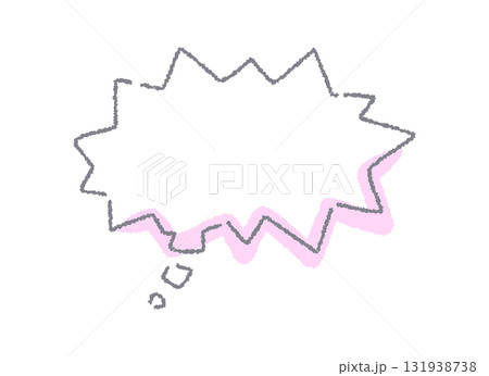 手描きの心の中の吹き出しイラスト素材	 131938738