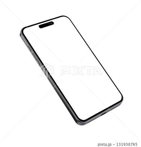 Sleek modern smartphone with a blank white screen ready for your app design or promotional message, perfect for showcasing technology innovation Sleek modern smartphone with a blank white screen ready for your app design or promotional message, perfect for showcasing technology innovation 131938765