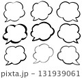 シンプルな吹き出しセット 131939061