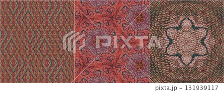 Traditional design with phulkari kalamkari motifs from Pakistan and Indian culture. Geometric ethnic floral pattern for carpet dupatta batik embroidery. Panjabi Digital print as boho Aztec texture art Traditional design with phulkari kalamkari motifs from Pakistan and Indian culture. Geometric ethnic floral pattern for carpet dupatta batik embroidery. Panjabi Digital print as boho Aztec texture art 131939117