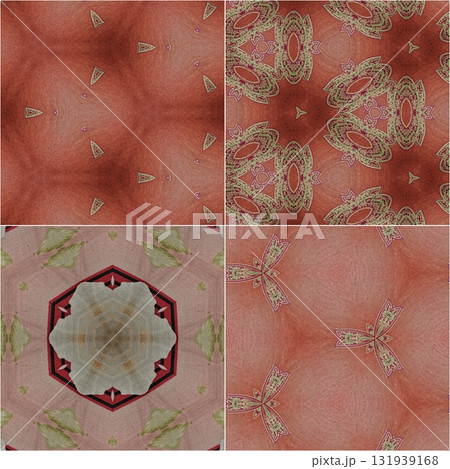 Traditional design with phulkari kalamkari motifs from Pakistan and Indian culture. Geometric ethnic floral pattern for carpet dupatta batik embroidery. Panjabi Digital print as boho Aztec texture art 131939168