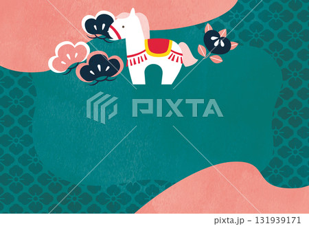 午年年賀状素材18 午年年賀状素材18 131939171
