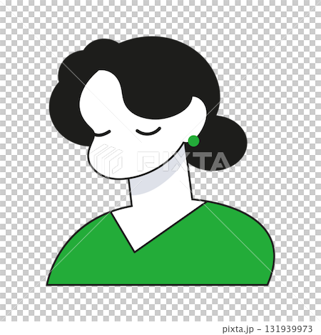 Simple female upper body icon illustration Simple female upper body icon illustration 131939973