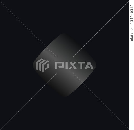 Original Rhombus Badge Sticker Label In Dark Grey Holograph Gradient Style. Glossy Metallic Icon Logo Seal For Branding, Promo, Ecommerce UI, Shop Product Advertising. Vector Illustration 131940313