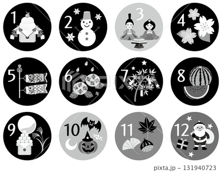 シンプルなクリスマスアイコンセット 131940723