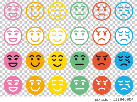 Emotion icon illustration set (colorful) Emotion icon illustration set (colorful) 131940904