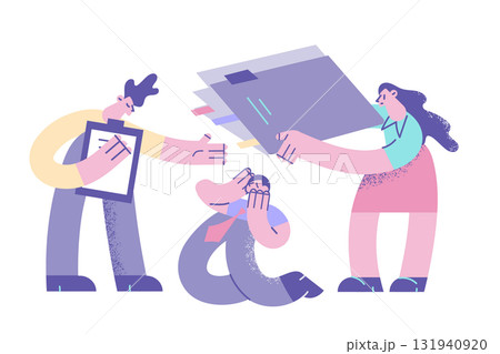 Job burden, colleagues opinion, stress concept Job burden, colleagues opinion, stress concept 131940920