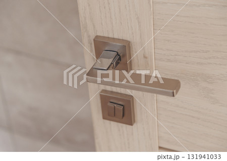 Room interior door handle with latch 131941033