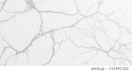 Seamless White Marble Texture with Minimal Grey Veining A classic and elegant background featuring high-resolution white marble with subtle, natural 131941102