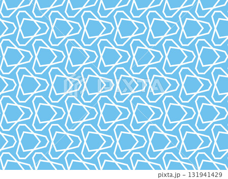 Abstract geometric pattern. A seamless vector background. White and blue ornament. Graphic modern pattern. Simple lattice graphic design Abstract geometric pattern. A seamless vector background. White and blue ornament. Graphic modern pattern. Simple lattice graphic design 131941429