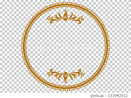Ornamental Asian frame with luxurious ornamentation and hand-drawn rough brushstrokes. 131942012
