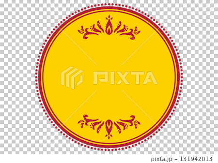 裝飾華麗的亞洲框架，帶有奢華的裝飾和手繪的粗糙筆觸。 131942013