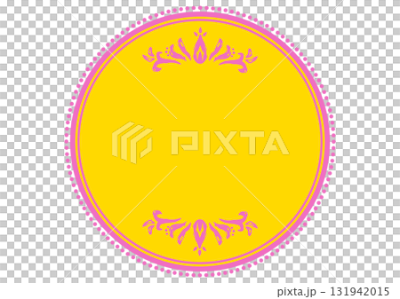 Ornamental Asian frame with luxurious ornamentation and hand-drawn rough brushstrokes. 131942015