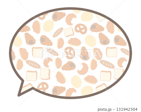 パンの丸いフキダシ 131942304