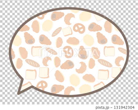 パンの丸いフキダシ 131942304