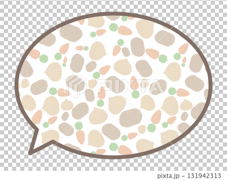 咖哩蔬菜圓形氣泡 131942313