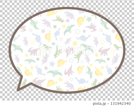 恐龍圓形氣泡 131942340