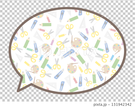 文具圓形氣泡 131942342