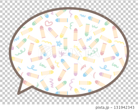 蠟筆圓形氣泡 131942343