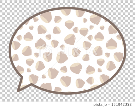 Chestnut round speech bubble Chestnut round speech bubble 131942358