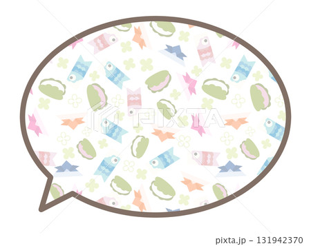 こどもの日の丸いフキダシ 131942370