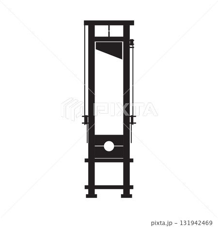 Guillotine black silhouette Guillotine black silhouette 131942469