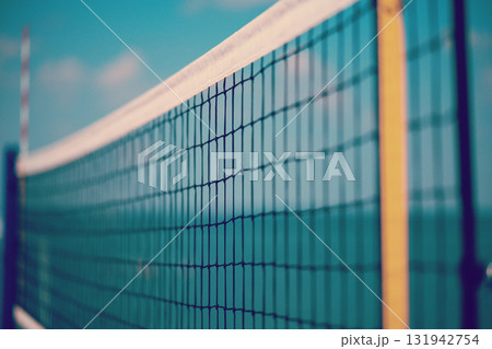 Beach Volleyball Net Close-Up 131942754