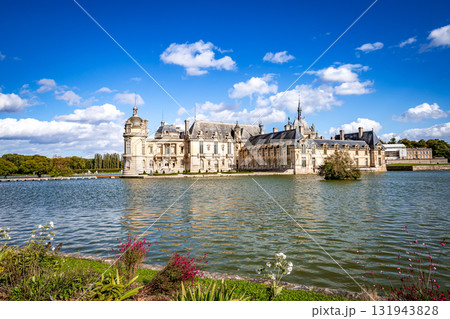 Chateau de Chantilly, exteriors and details, Oise, France 131943828
