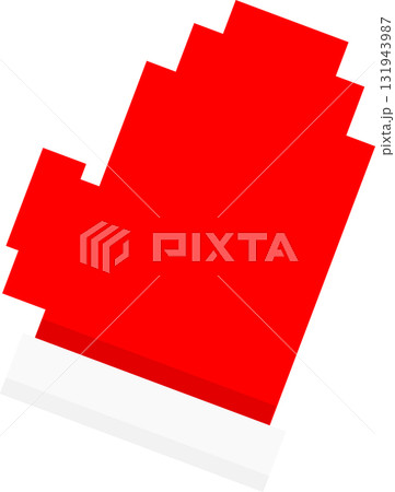 シンプルな赤い手袋 131943987