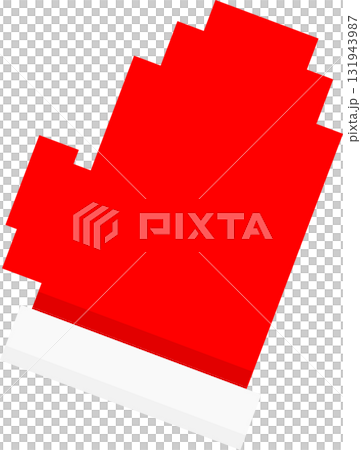 シンプルな赤い手袋 131943987