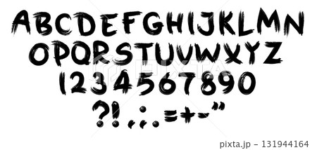 Typography with crayon texture for kid design 131944164