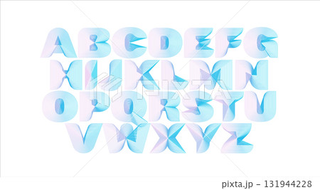 Futuristic outline alphabet, concentric line gradients font. Modern letters for tech branding, UI, posters, social posts, packaging, apparel, print. Geometric typography. Vector illustration Futuristic outline alphabet, concentric line gradients font. Modern letters for tech branding, UI, posters, social posts, packaging, apparel, print. Geometric typography. Vector illustration 131944228