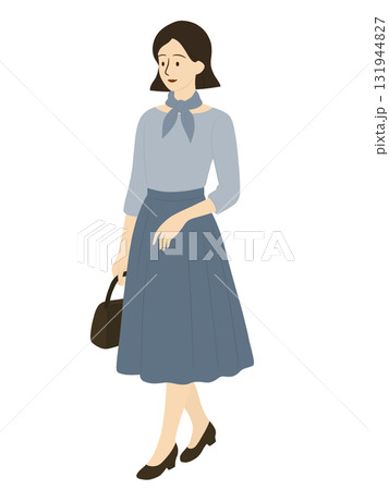 若い女性の全身イラスト 若い女性の全身イラスト 131944827