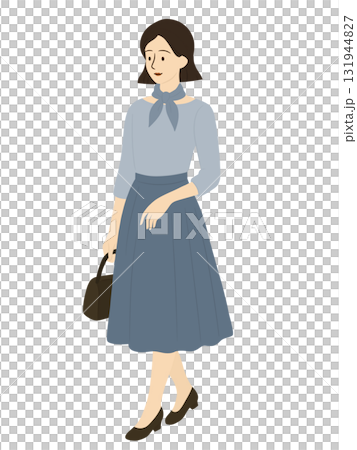 若い女性の全身イラスト 若い女性の全身イラスト 131944827