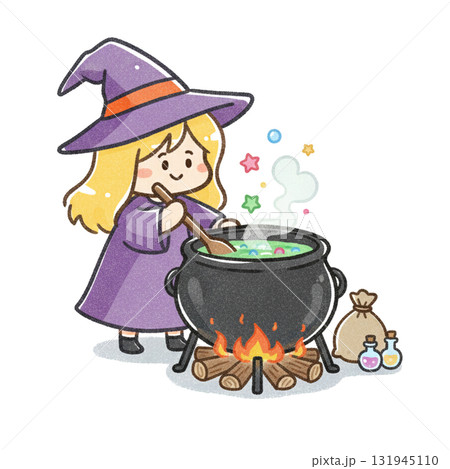 魔女の釜をかき混ぜる魔女 魔女の釜をかき混ぜる魔女 131945110