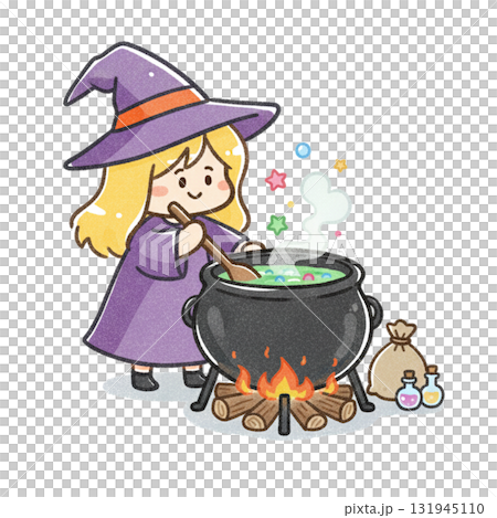 魔女の釜をかき混ぜる魔女 魔女の釜をかき混ぜる魔女 131945110