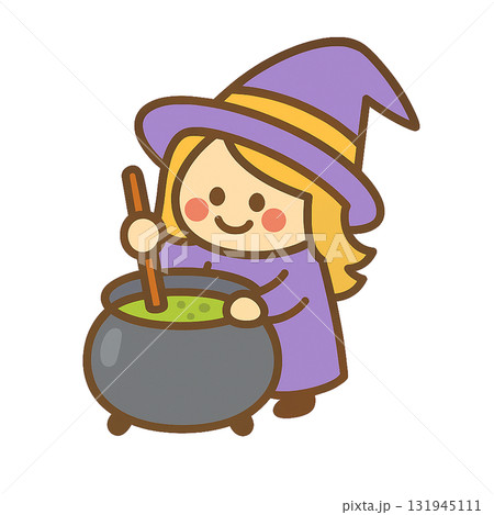 魔女の釜をかき混ぜる魔女 魔女の釜をかき混ぜる魔女 131945111