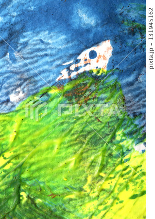 Thick abstract flowing color abstract paint splatters and splashes heavy brush strokes background 131945162