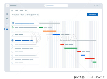Gantt chart for project task management...のイラスト素材 [131945254] - PIXTA