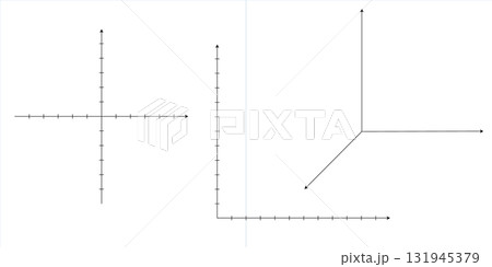 Abstract 3d coordinate wireframe. Vector cartesian system with X Y Z axes forming geometric perspective. Modern math illustration. Educational background for science or engineering isolated Abstract 3d coordinate wireframe. Vector cartesian system with X Y Z axes forming geometric perspective. Modern math illustration. Educational background for science or engineering isolated 131945379
