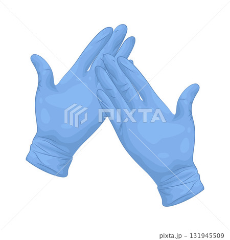 Illustration of safety gloves Illustration of safety gloves 131945509