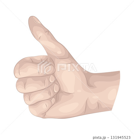 Illustration of thumbs up  131945523