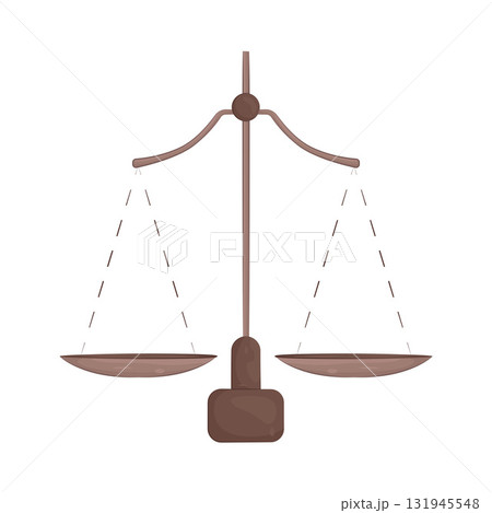 Illustration of balance scales Illustration of balance scales 131945548