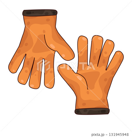 illustration of protective gloves illustration of protective gloves 131945948