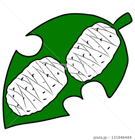 繭　虫　シンプル 131946484