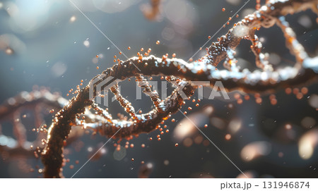 A picture or model of a thread of DNA from a...のイラスト素材 [131946874] - PIXTA