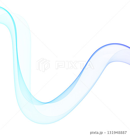 Gentle wave of aqua color gradient ribbon on a white background. Eps 10 131948887