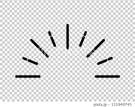 Simple semicircular sunburst monotone Simple semicircular sunburst monotone 131949745